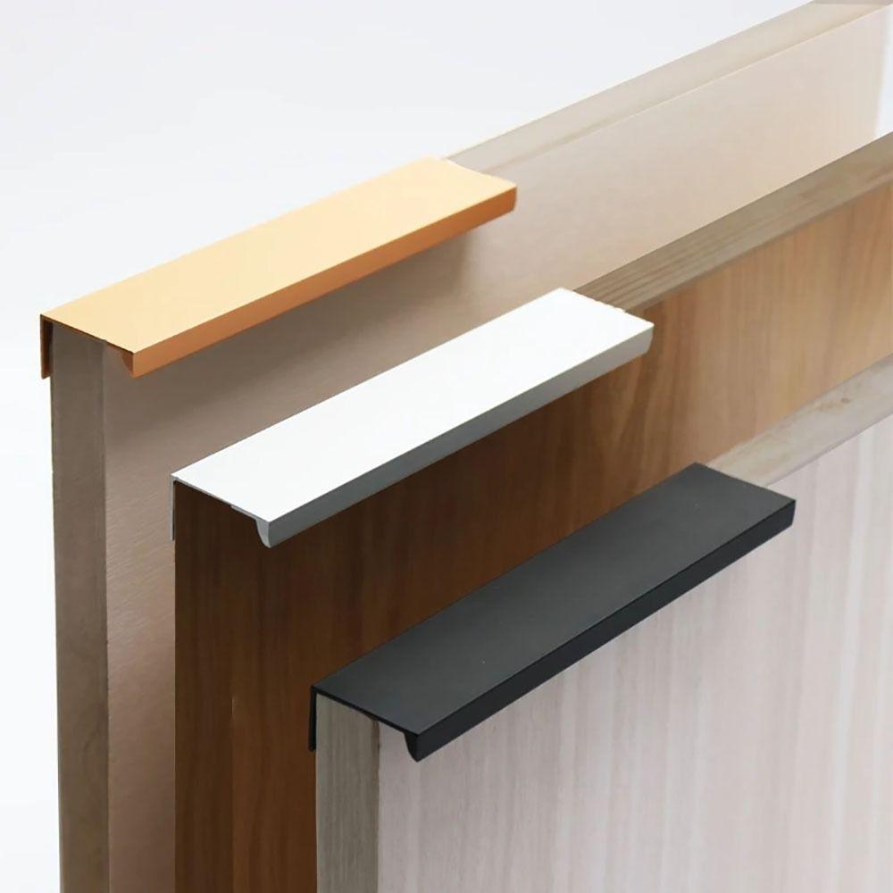 1Pcs Durable Long Pull Handles With 16mm Screws White Black Gold Cabinet Pulls Aluminum Alloy Drawer Knobs Home DIY