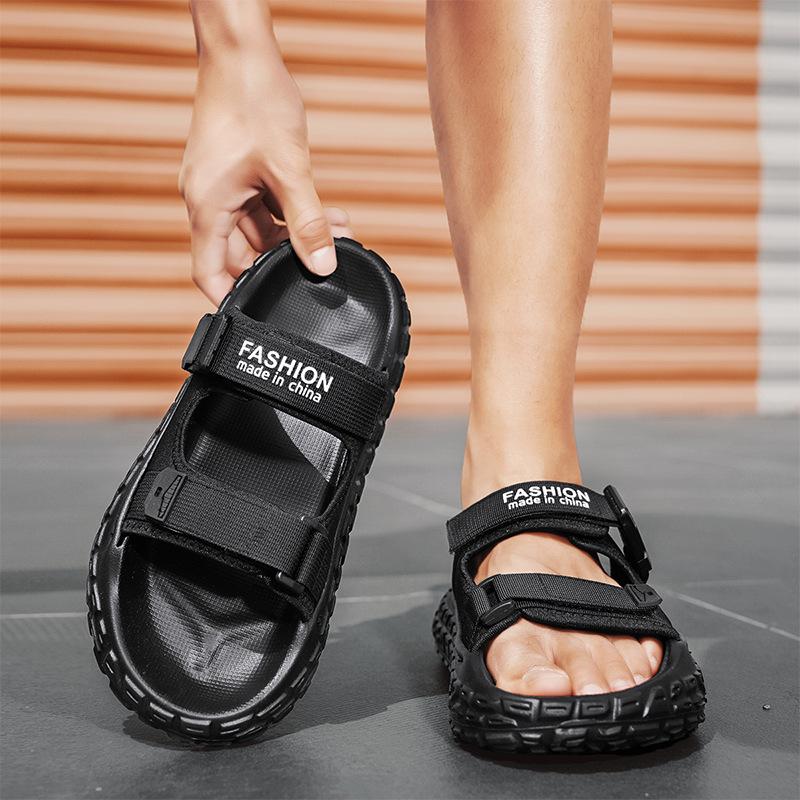 Slippers men's summer outer wear thick-soled non-slip wear-resistant trend sandals new outdoor sports large-size beach sandals men