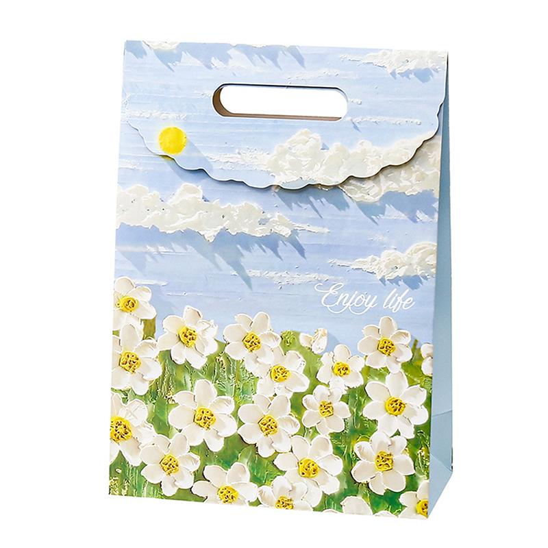 

5Pcs Elegant Gift Bags Wedding Birthday Baptism Jewelry Candy Packaging Small Paper Bags