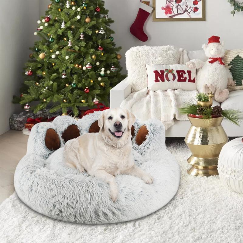 Fluffy Pet Bed Large Pet Products Dogs Beds Small Sofa Baskets Pets Kennel Mat Puppy Cats Supplies Basket Blanket Accessories