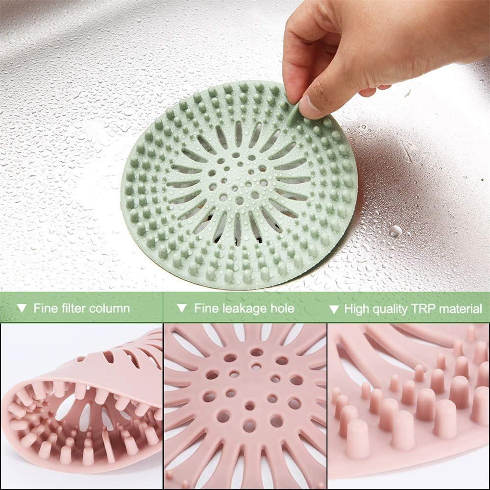 Kitchen and Bathroom Sink Floor Drain Hair Filter Plug Sewer Filter Sink Anti-clogging Five-color Pack