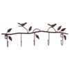 Wall Mount Hook Iron Material Durable Hook with Leaf Bird Decor for Clothes Hats Keys Coats Towels