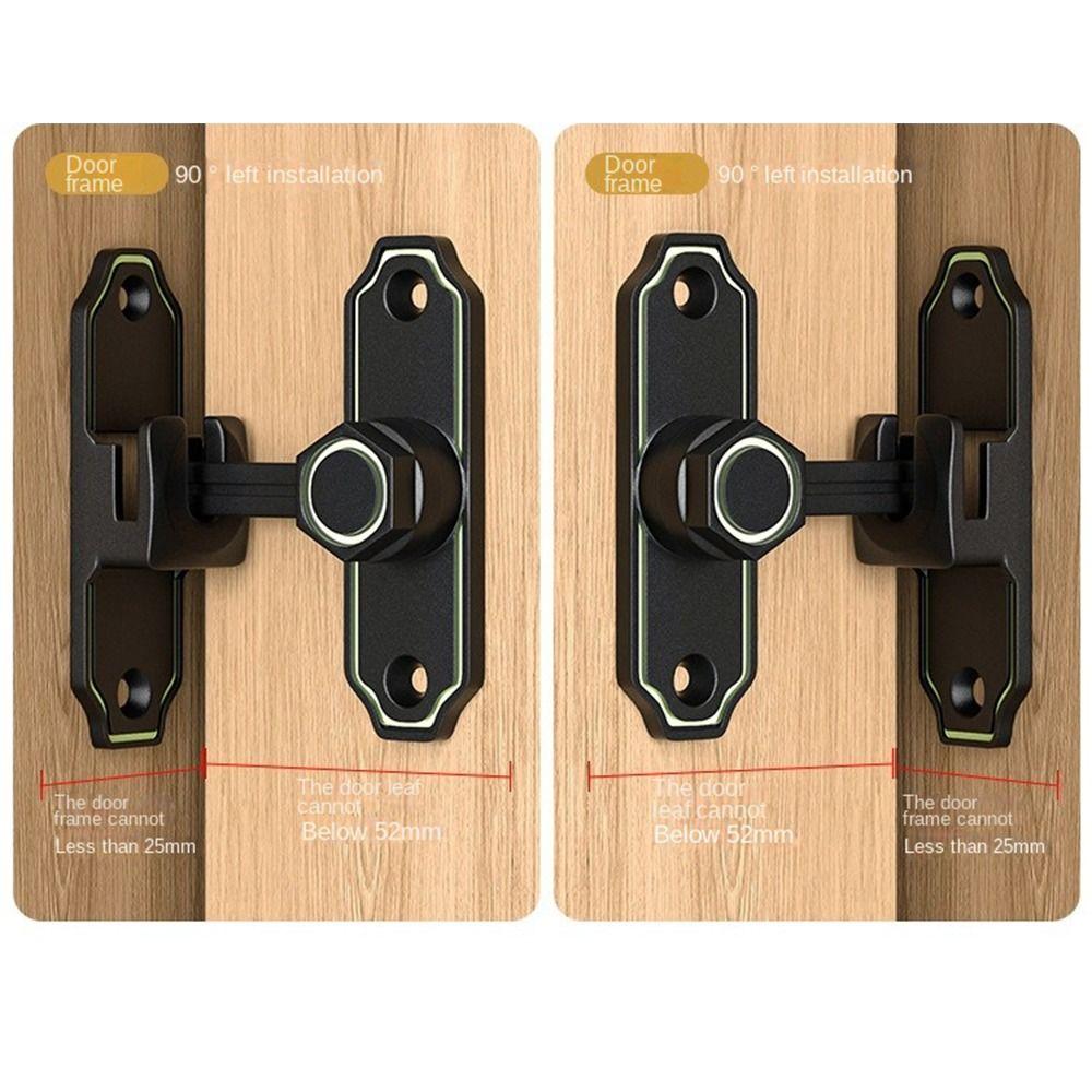 90 180 Degree Luminous Door Buckle Anti-theft Door Hasps Protable Door Lock Guard Indoor