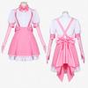 Adorable Magic Madoka Magica Cosplay Costume Pink Battle Dress For Women
