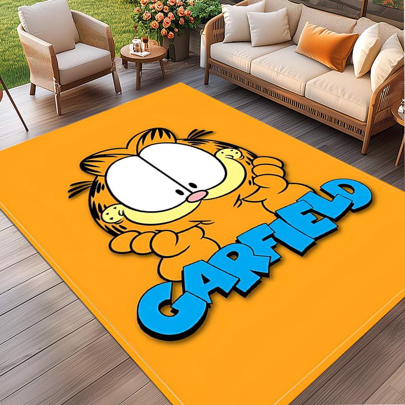 Garfield Print Rug, Washable Floor Carpet, For Entryway Dorm Laundry Room Office Study, Home Decor Birthday Christmas Gift