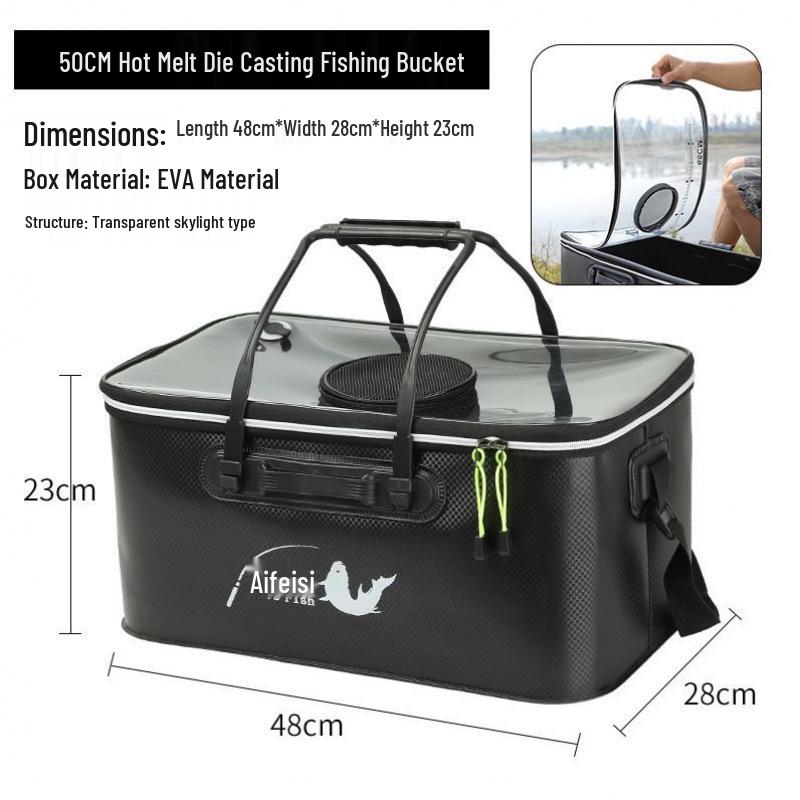 Găleată Pliabilă Multifuncțională din EVA pentru Păstrarea Peștelui - Geantă Grosă pentru Pește cu Livrare Gratuită