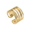 Personality Multilayer Line Opening Wide Rings for Women Men Charm Stainless Steel Hip Hop Rock Finger Jewelry Accessories Gift