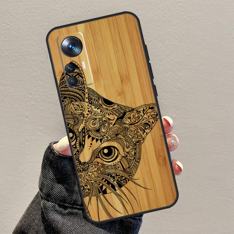 Natural Bamboo Wood Pattern Print Case For POCO M6 Pro X3 X5 F5 F3 F4 X4 GT M5s Cover For Xiaomi 11T Pro 12T 12 13 Lite 12X