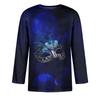 Men's Round Neck Seven Quarter Sleeve Top T-shirt, Men's Casual Loose Seven Quarter Sleeve