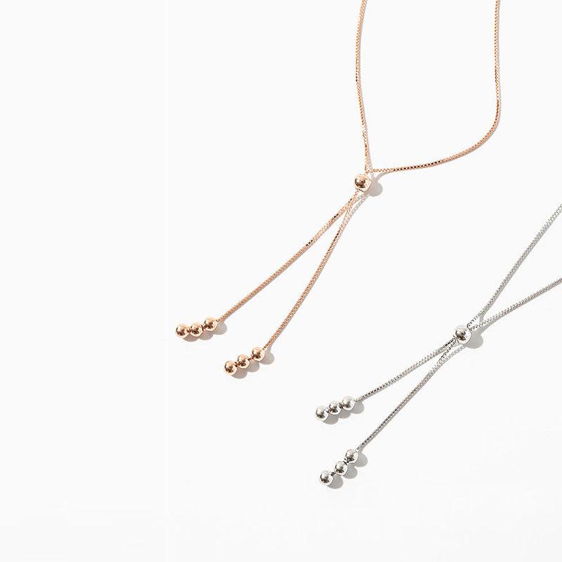 Einfache Damen Halskette mit Nischenperlen und Quasten für Damen-Schlüsselbeinketten, lässiger Stil, Geschenk