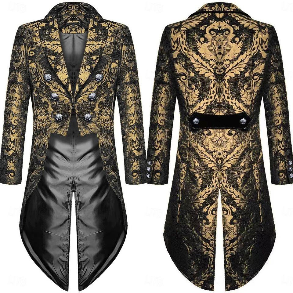 Men's Medieval Steampunk Vampire Tailcoat for Halloween