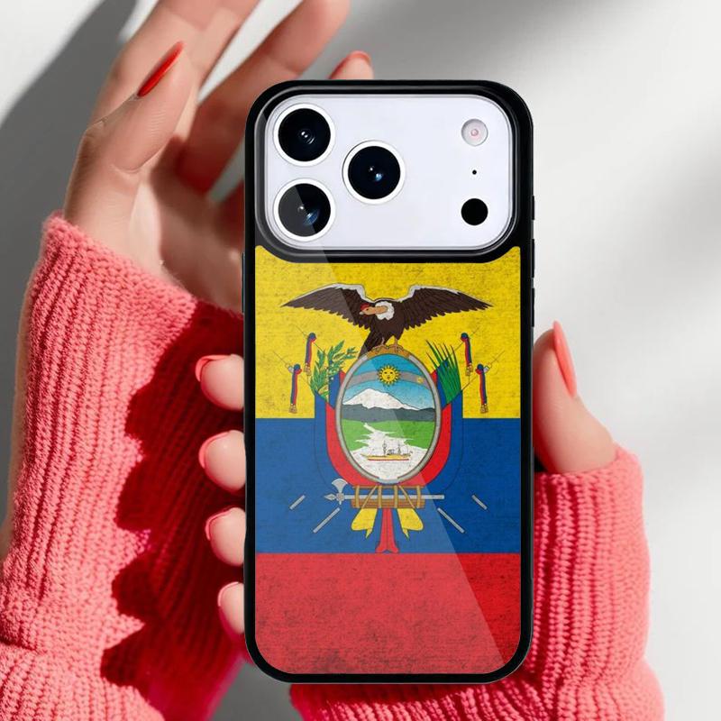 Ecuador Flag soft Phone Case for iPhone 17 16 15 14 13 Pro Max Back Cover for 12 11 Pro Coque