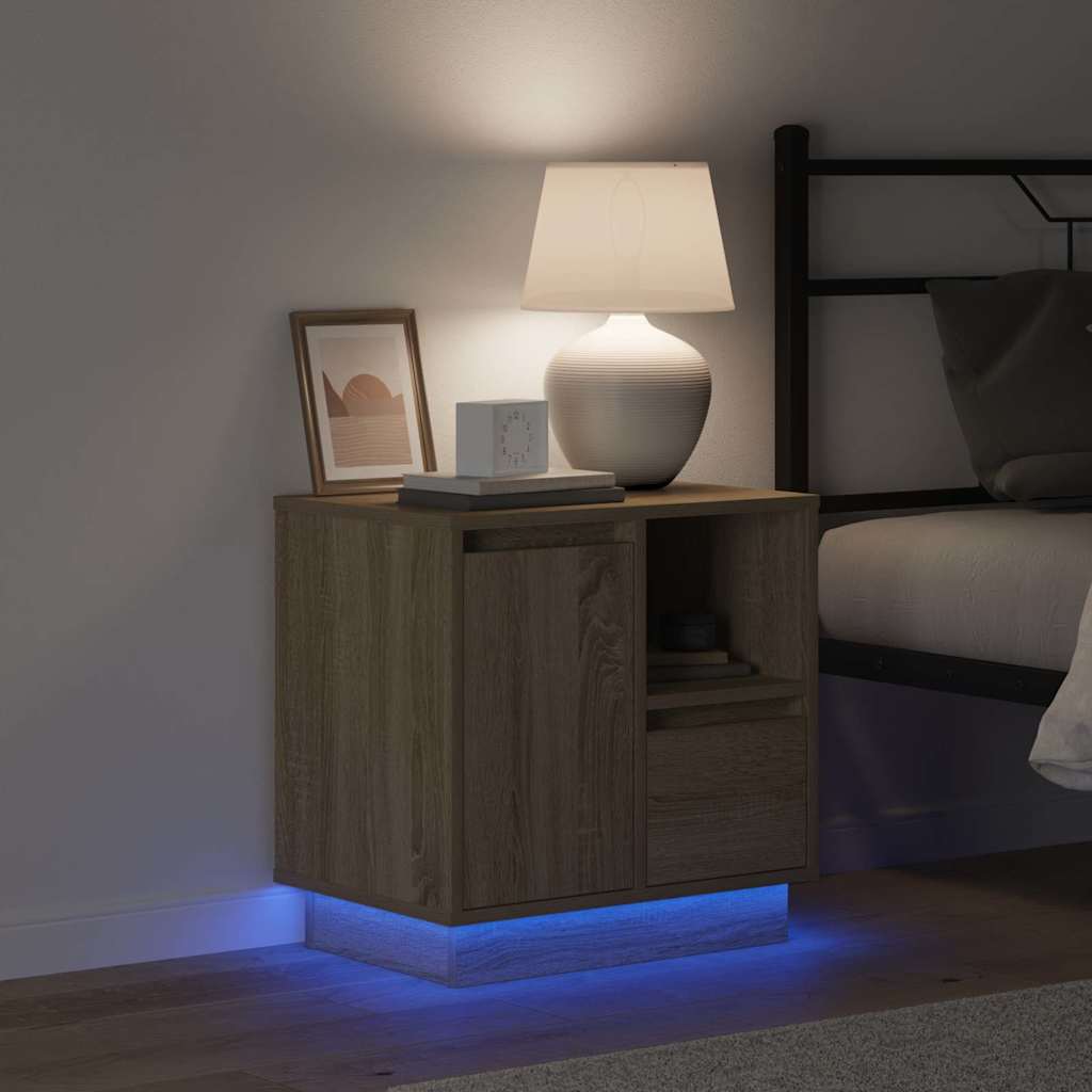 Nightstand Sonoma Oak 50 x 34.5 x 50 cm Engineered Wood