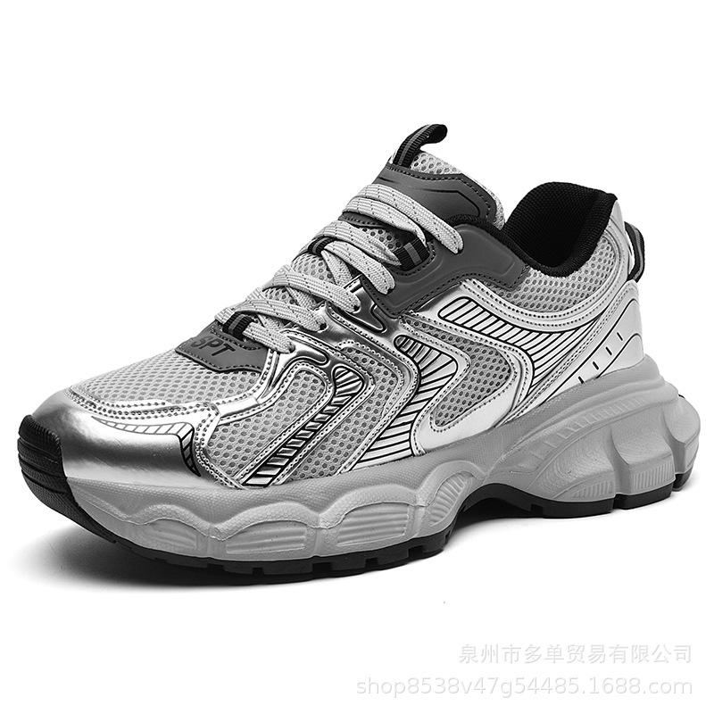 High-quality college style low-top thick-soled cushioning sneakers outdoor lightweight and comfortable casual dad shoes