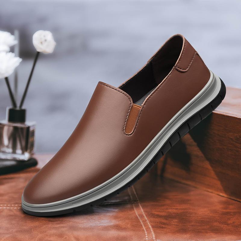 Fashion Luxury Brand Business Office Formal Shoes Fashion Korean Version Genuine Leather Men's Casual Shoes Comfortable Driving Loafers