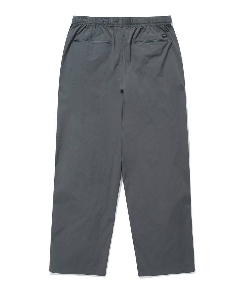 COVERNAT Woven Semi-Wide Buckle Pants Charcoal