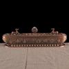 Sanskrit Incense Stick Burner Alloy Buddhist Tibetan Indoor Golden Meditation Engraving Temples Smoke Supply Furnace Ornaments