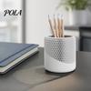 Large Capacity Pen Cup Holder for Desk, 3D Printed Minimalist Pencil Stationary Desktop Stationery Organizer Storage Cup, Makeup Brush Office