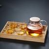 Lilang 1L Glass Tea Pot Set with 4 Cups and Tray