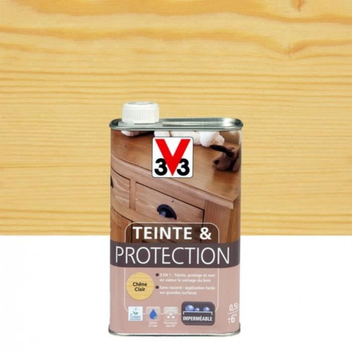 Teinte et protection - V33 - 0.5 l - chêne clair - intérieur - mat