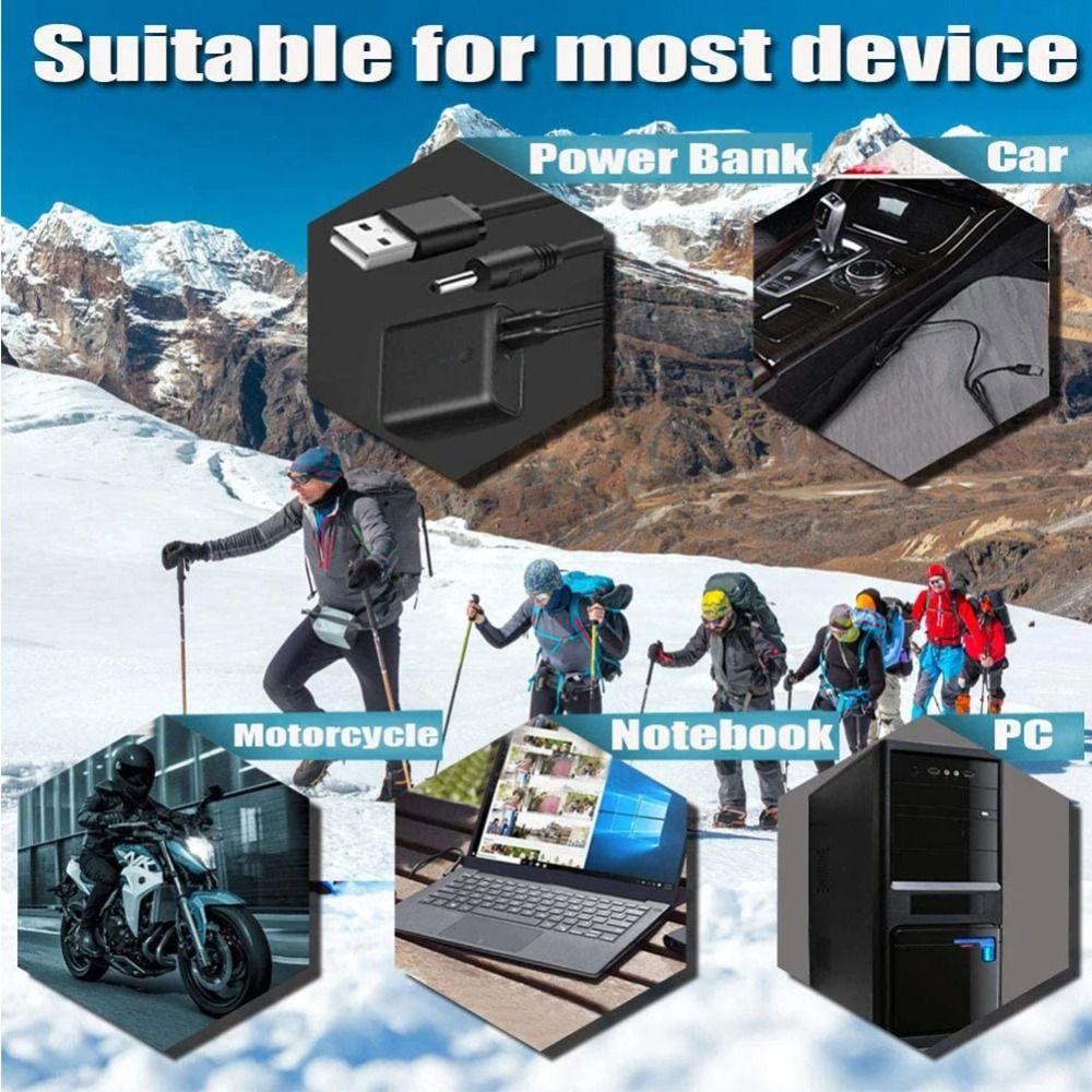 Full Finger USB Heated Gloves Waterproof Electric Heated Gloves  Outdoor Activities