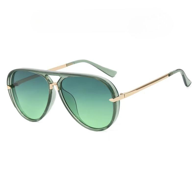 Fashion Oversized Double-Bridge Pilot Sunglasses for Women Luxury Brand Vintage Sun Glasses Outdoor Driving Eyeglasses