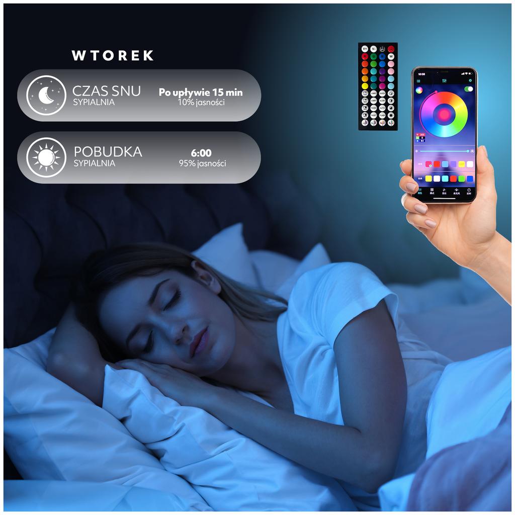 Colorful LED Strip Smart Home App Remote Control Flashing To the Rhythm of Music RGB 20m