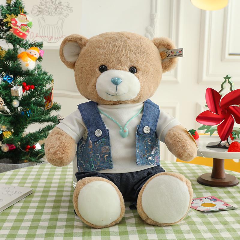 

Новая милая одетая пара кукла-медведь плюшевая игрушка мультяшный плюшевый мишка кукла подарок на день рождения для девочек 32cm（0.17kg）