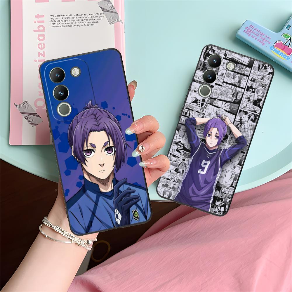Blue Lock Reo Mikage Matte TPU Mobile Phone Case for VIVO V60 V50 V40 V30 V29 V27 V25 V23 Pro Lite 5G Colorful Printing Cover