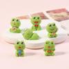 3D Resin Tecknad Groda Prydnad: Söt & Rolig Figur för Bil- eller Kontorsdekor