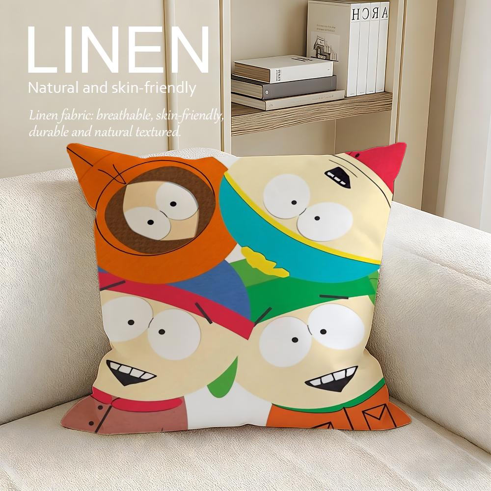 Animation South Park Cushion Cover Pillowcase Set Pcs x x Breathable Washable Sofa Cushion Cover