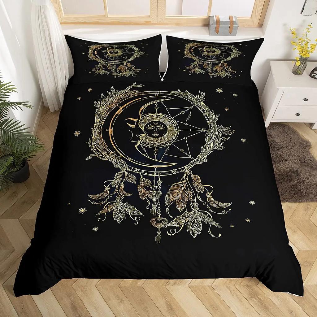 Bohemian Elephant Duvet Cover Set Mandala Bedding Set Twin For Boys Kids Exotic Animal Polyester Comforter Cover With Pillowcase