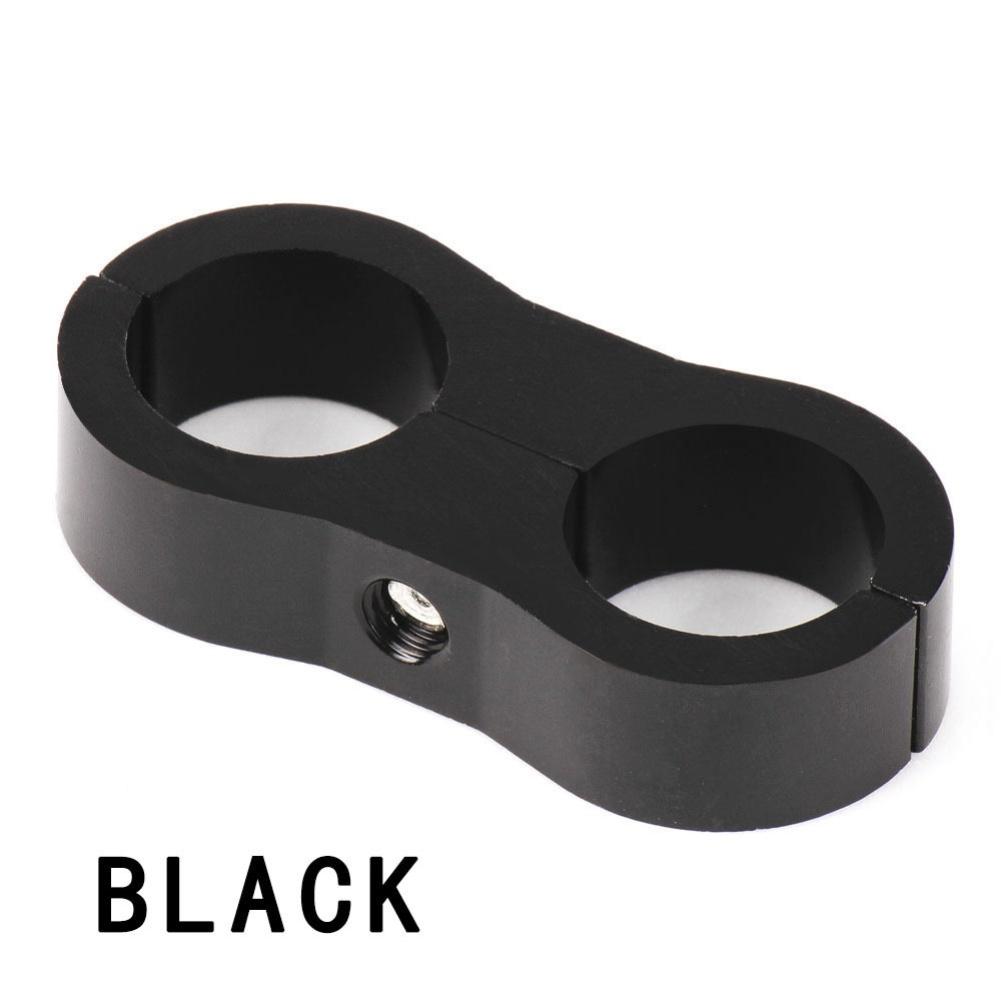 AN8 Billet Oil Fuel Water Hose Tube Seprator Divider Clamp Aluminum Fuel Line Hose Separator Clamp Automobile Engine Parts