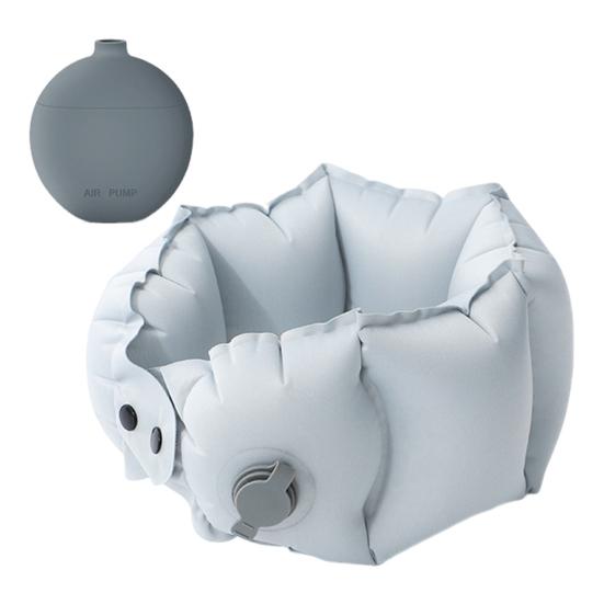 Inflatable U-Shape Neck Pillow Portable Press To Inflate Ergonomic Head Neck Support Ultralight Car Airplane Train Outdoor Travel Cervical Cushion