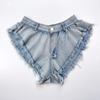 Sommer Kvinner Denim Shorts Uformelle løse hull Rippede Jeans Shorts Denim Shorts Bukser
