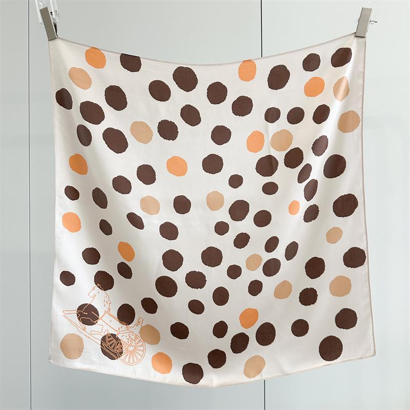 Silk Silk Scarf Women's Spring Summer New Mulberry Silk Temperament Printing Versatile Chinese Square Scarf Outer Scarf Shawl