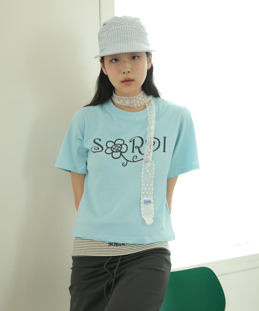SORDI Garden Lettering Tee_Skyblue