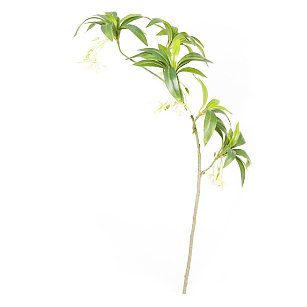 Artificial Greenery 5 Branches Long Stem 3D Hainan Elaeocarpus Fake Plants Flowers for Home Shop