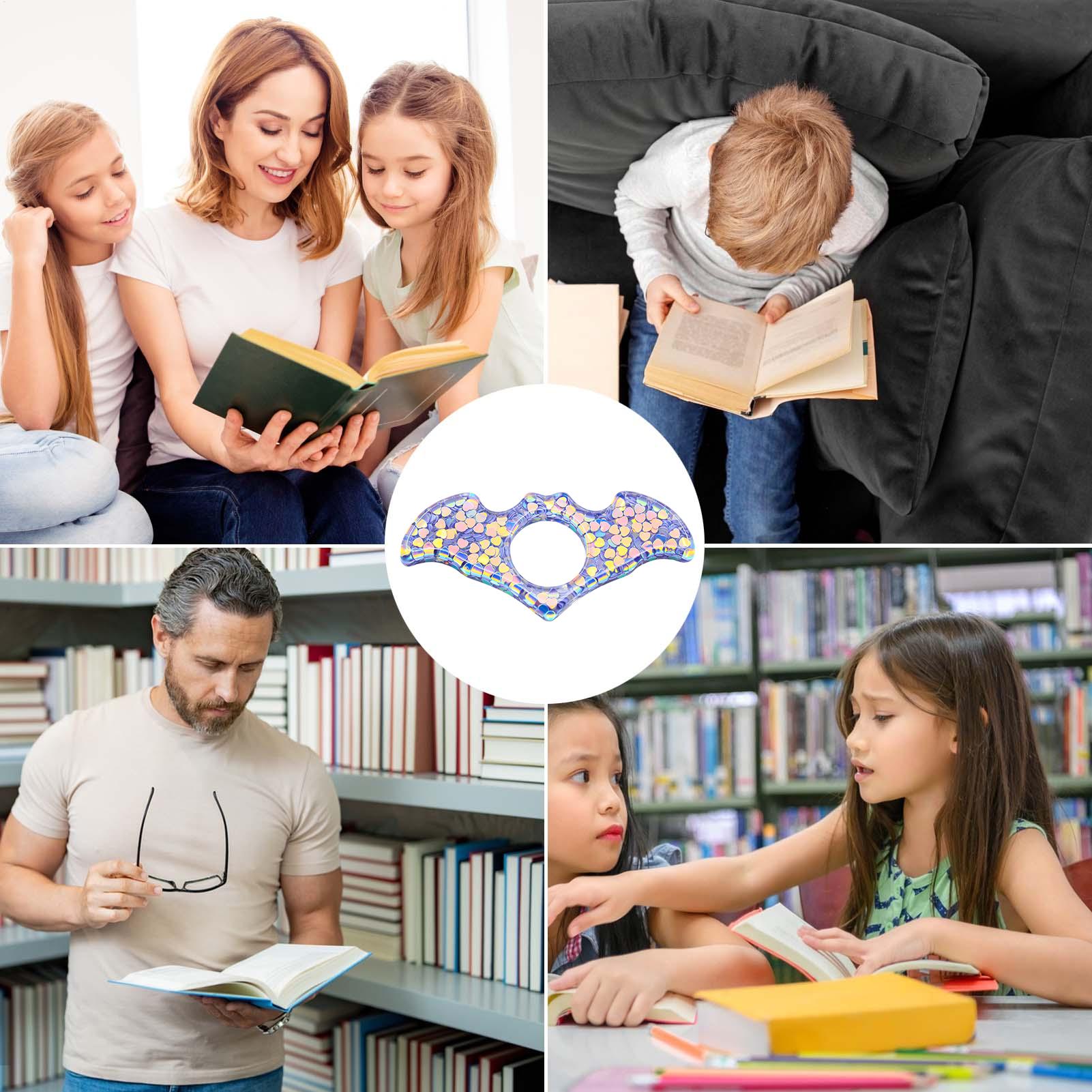 

Креативний тримач для сторінок книги Допоміжний засіб для читання Підтримка великого пальця для книги Книжковий розширювач із сушеними квітами Шкільне приладдя Зручний Смола Міцний CN