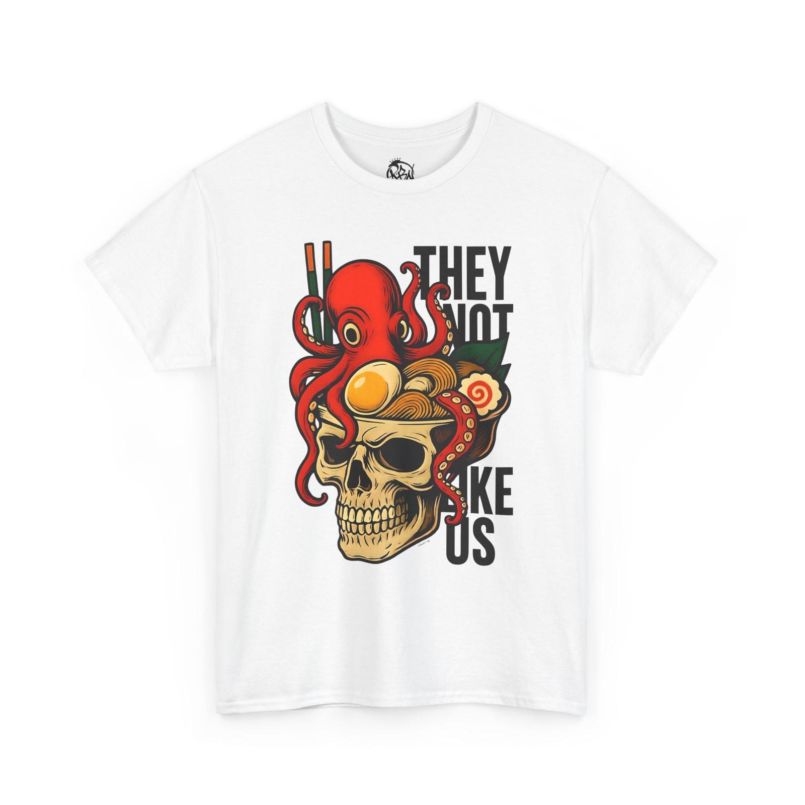 Octopus Ramen Skull Tee | They Not Like Us Graphic Shirt S разноцветный
