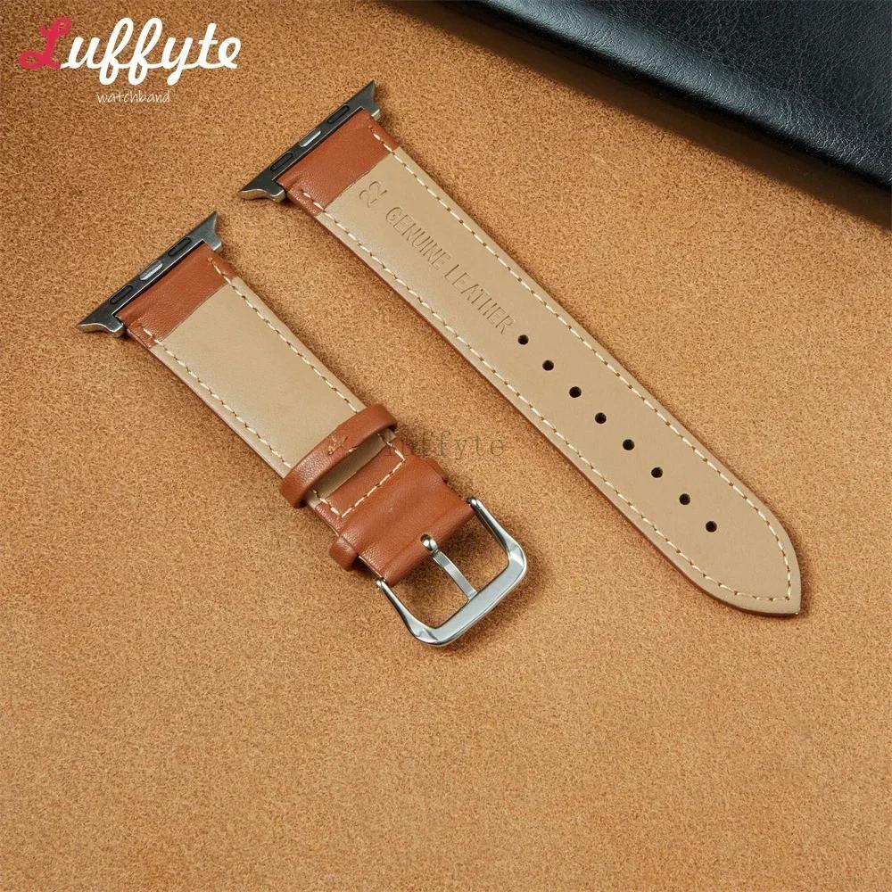 Casual Leather Strap for Apple Watch Ultra 10 9 8 7 6 SE 2 Band for Iwatch 40mm 41mm 42mm 44mm 45mm 46mm 49mm Smartwatch Watchband