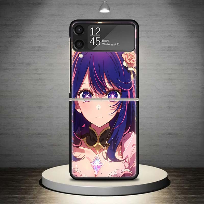 

Oshi No Ko Phone Case For Samsung Galaxy Z Flip 7 6 5 4 3 5G Shockproof Cover Z Flip7 Flip6 ZFlip5 Flip3 Flip4 Luxury Shell Gala Samsung Z Flip 6