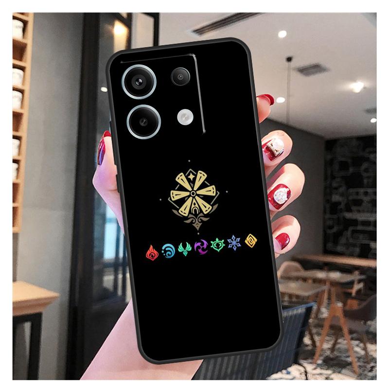 Genshin Impact Elements Case For Xiaomi Redmi Note 11 9 10 12 13 Pro Plus 12S 11S 10S 9S Redmi 12 10C 12C 13C Cover