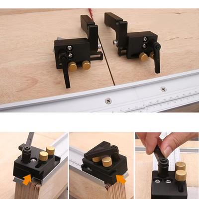 T-Tracks Slot Woodworking Slide Ruler with Scale Heavy-Duty Table Saw Part Width 45mm Push Handle Woodworking Miter Track