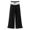 2025 Winter Women's Stylish Flare Pants with Lace Embroidery