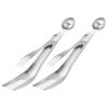 2Pcs Melon Cutter With Ergonomic Grip Baller Fork Fruit Slicer For Safe Watermelon Honeydews Slicing And Dicer Tool