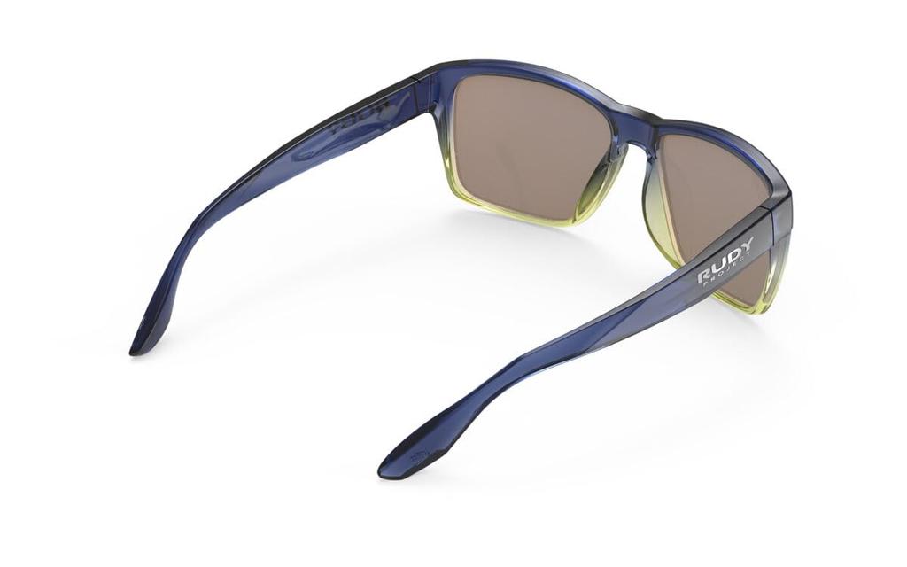 RUDY PROJECT Sunglasses Spinhawk Edge Crystal Blue Green Fade Frame Multi Laser Yellow Lens Lens 60mm Avio/Apple SP900502-0000 Width