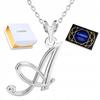 Silver Necklace with Letter A Initial Letter Alphabet Name 925 Silver