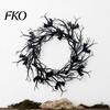 Eerie Thorns Decoration Wreath, Realistic Spiked Branches, Halloween Horror Theme Decoration, Door Hanging Dead Branch Spooky for Haunted House