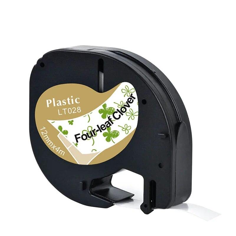 3stk 91201 91331 12267 etiketttape plast og papir kompatibel for LT-100H dymo etikettskriver 12mm dymo letratag 18769 91200